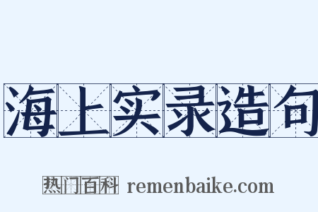 海上实录造句是什么意思的图片